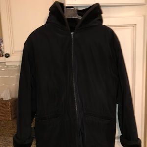 Andrew Marc faux fur lined jacket w hood